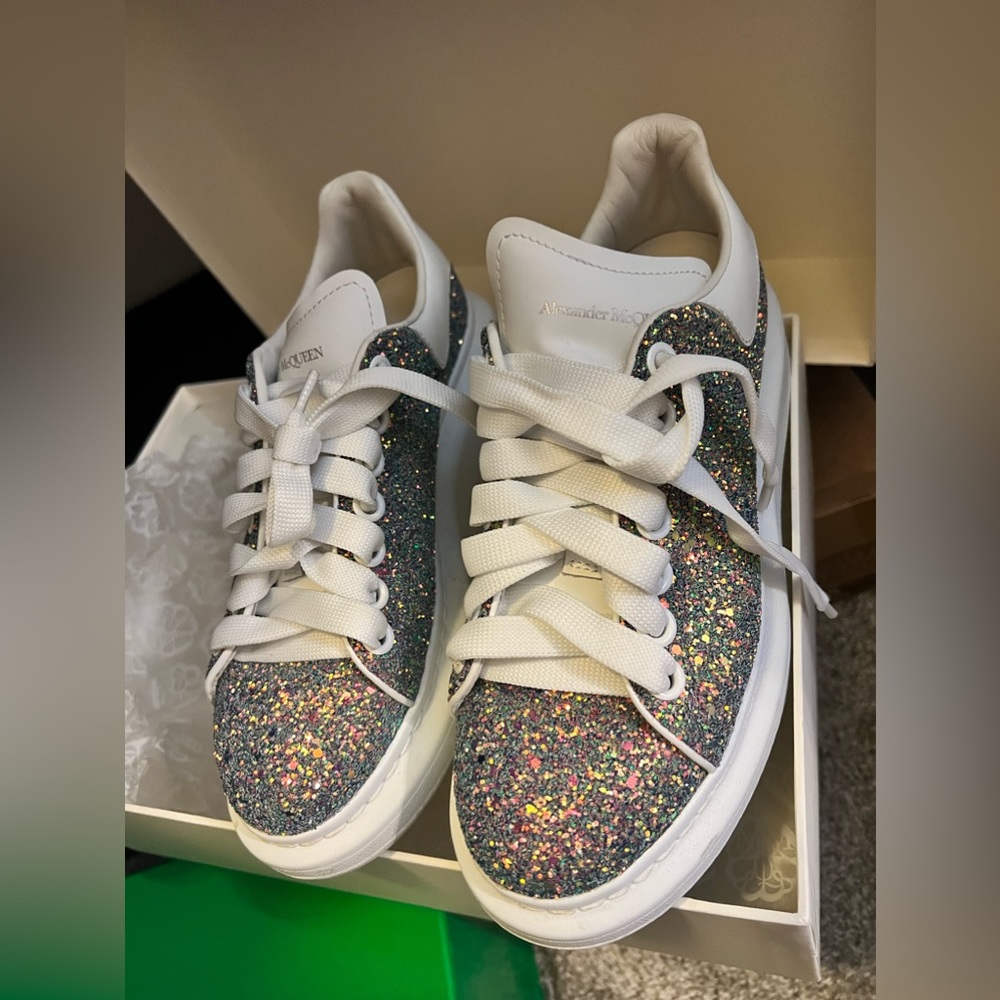 Alexander McQueen glitter sneakers